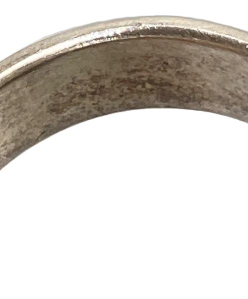 Bruce Morgan（ブルースモーガン）Bruce Morgan (ブルースモーガン) 4Kストライププレーン コンビリング シルバー サイズ:実寸21号の古着・服飾アイテム