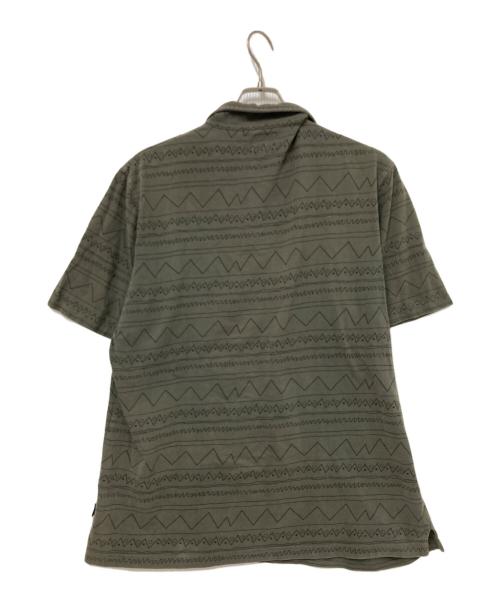 stussy（ステューシー）stussy (ステューシー) 総柄ポロシャツ グレー サイズ:Lの古着・服飾アイテム