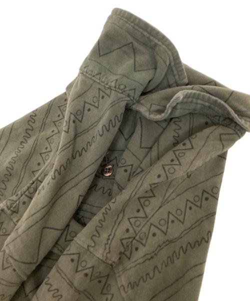 stussy（ステューシー）stussy (ステューシー) 総柄ポロシャツ グレー サイズ:Lの古着・服飾アイテム