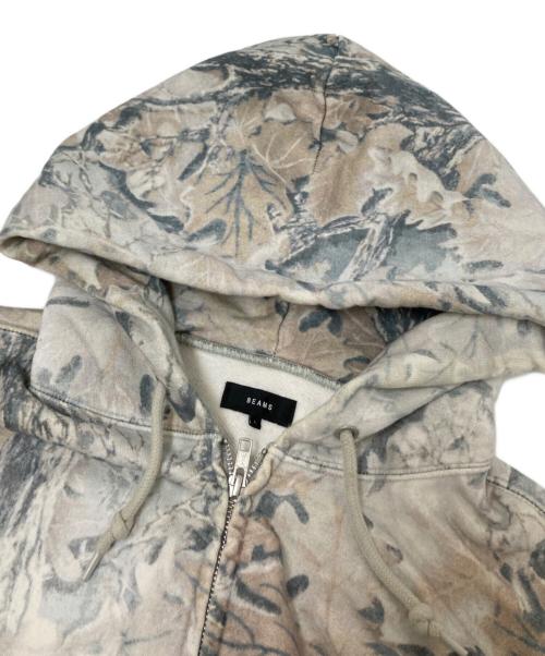 BEAMS（ビームス）BEAMS (ビームス) フェードカモ ジップアップ フーディ ベージュ サイズ:Lの古着・服飾アイテム