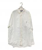 POLO RALPH LAURENポロ・ラルフローレン）の古着「半袖リネンシャツ」｜ホワイト