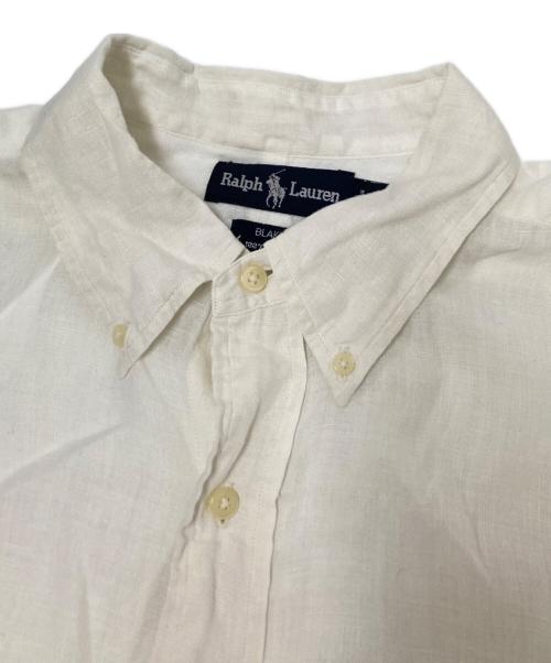 POLO RALPH LAUREN（ポロ・ラルフローレン）POLO RALPH LAUREN (ポロ・ラルフローレン) 半袖リネンシャツ ホワイト サイズ:XLの古着・服飾アイテム