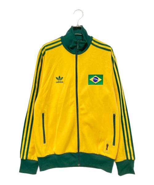 adidas（アディダス）adidas (アディダス) トラックジャケット イエロー×グリーン サイズ:Lの古着・服飾アイテム