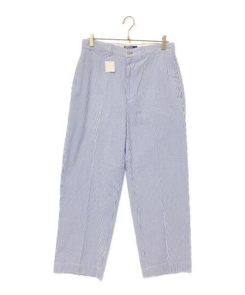 POLO RALPH LAUREN（ポロ・ラルフローレン）POLO RALPH LAUREN (ポロ・ラルフローレン) シアサッカー ストライプパンツ ブルー サイズ:32/34の古着・服飾アイテム