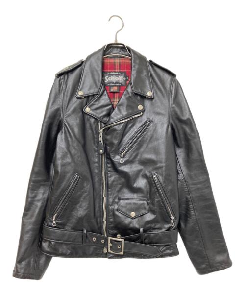 Schott（ショット）Schott (ショット) ダブルライダースジャケット ブラック サイズ:Sの古着・服飾アイテム