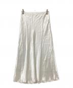 Nobleノーブル）の古着「サテンマーメイドスカート 2」｜ホワイト