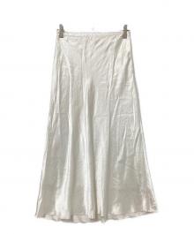 Noble（ノーブル）の古着「サテンマーメイドスカート 2」｜ホワイト