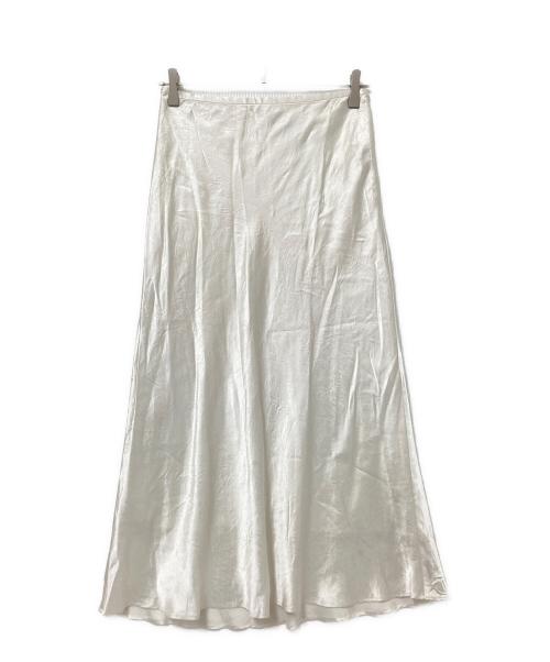 Noble（ノーブル）Noble (ノーブル) サテンマーメイドスカート 2 ホワイト サイズ:36の古着・服飾アイテム