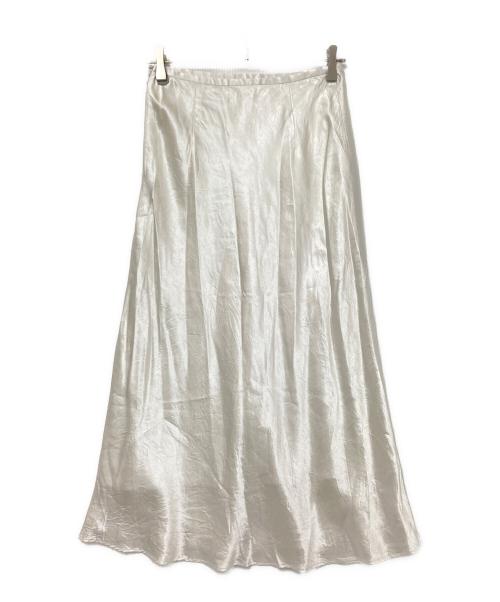 Noble（ノーブル）Noble (ノーブル) サテンマーメイドスカート 2 ホワイト サイズ:36の古着・服飾アイテム