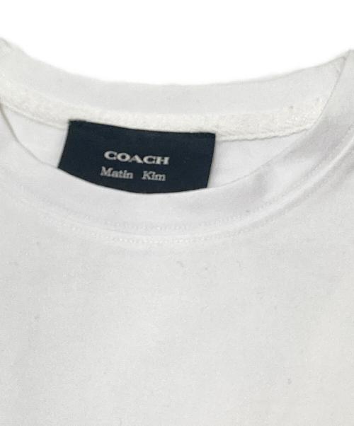 COACH（コーチ）COACH (コーチ) Matin Kim (マーティン・キム) ワックスド クロップド Tシャツ ホワイト サイズ:Mの古着・服飾アイテム