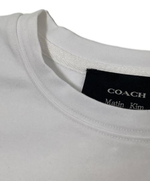 COACH（コーチ）COACH (コーチ) Matin Kim (マーティン・キム) ワックスド クロップド Tシャツ ホワイト サイズ:Mの古着・服飾アイテム