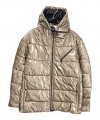 HIDE AWAYSハイドアウェイズ）の古着「3Dロゴプリント中綿ブルゾン」｜ゴールド