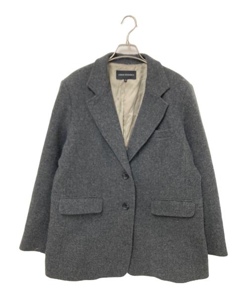 URBAN RESEARCH（アーバンリサーチ）URBAN RESEARCH (アーバンリサーチ) ウールメランジオーバージャケット グレー サイズ:38の古着・服飾アイテム
