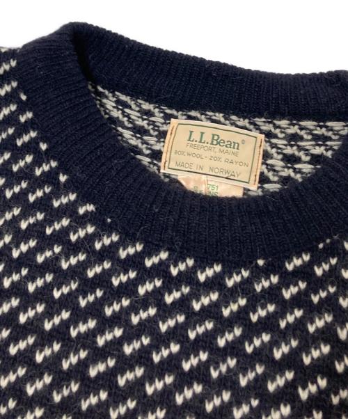 L.L.Bean（エルエルビーン）L.L.Bean (エルエルビーン) バーズアイニット ネイビー サイズ:Lの古着・服飾アイテム