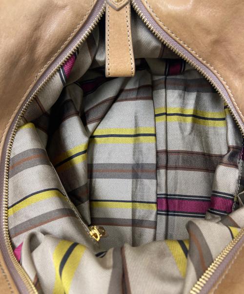 ETRO（エトロ）ETRO (エトロ) パンチングレザーハンドバッグ ブラウン サイズ:下記参照の古着・服飾アイテム