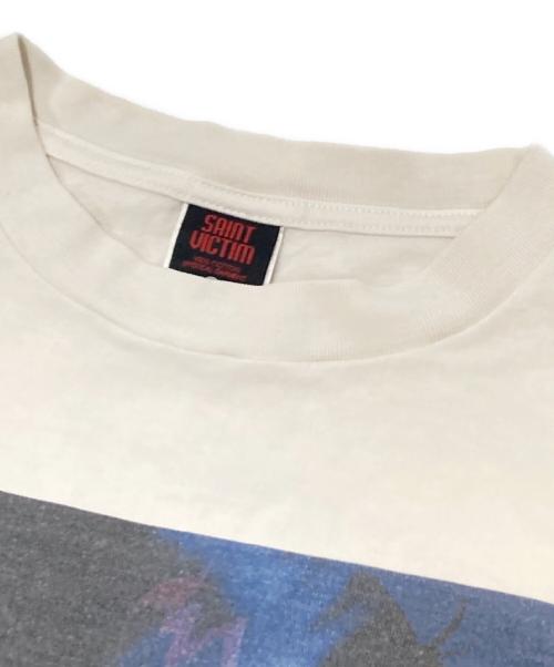 SAINT MICHAEL（セントマイケル）SAINT MICHAEL (セントマイケル) 新世紀エヴァンゲリオン (シンセイキエヴァンゲリオン) EV SS TEE / SHINJI ホワイト×ブルー サイズ:XLの古着・服飾アイテム