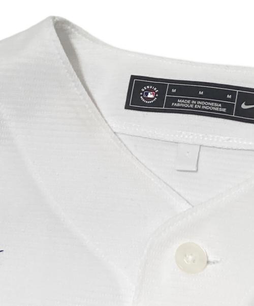 NIKE（ナイキ）NIKE (ナイキ) ベースボールシャツ ホワイト×ブルー サイズ:Mの古着・服飾アイテム