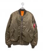ALPHAアルファ）の古着「MA-1ジャケット」｜ブラウン