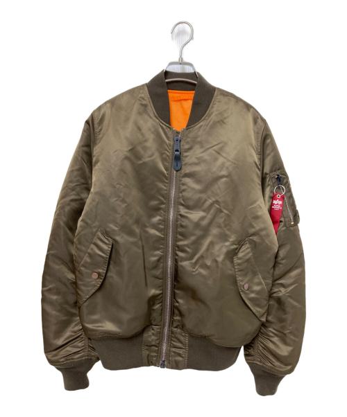 ALPHA（アルファ）ALPHA (アルファ) MA-1ジャケット ブラウン サイズ:Lの古着・服飾アイテム