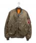 ALPHA（アルファ）の古着「MA-1ジャケット」｜ブラウン