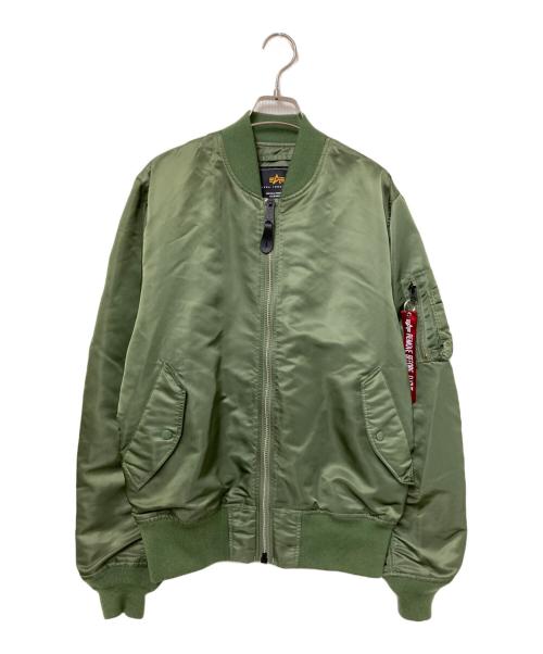 ALPHA（アルファ）ALPHA (アルファ) L-2B TIGHT FLIGHT NYLON JACKET オリーブ サイズ:Lの古着・服飾アイテム