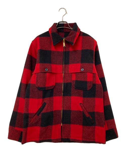 WOOLRICH（ウールリッチ）WOOLRICH (ウールリッチ) バッファローチェックジャケット ブラック×レッド サイズ:Mの古着・服飾アイテム