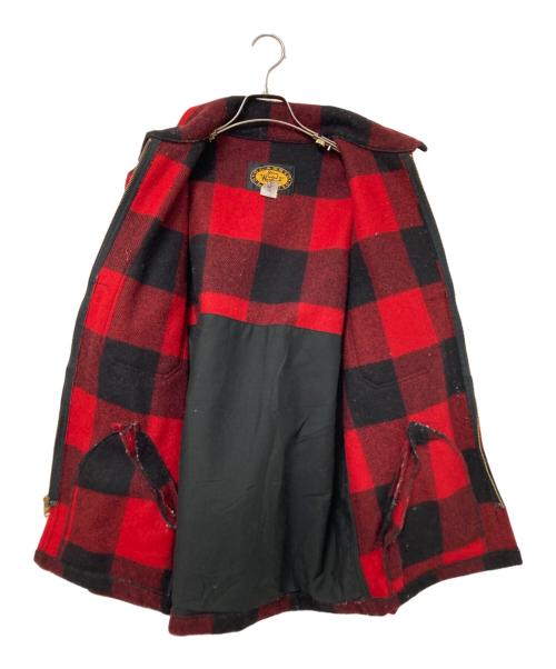 WOOLRICH（ウールリッチ）WOOLRICH (ウールリッチ) バッファローチェックジャケット ブラック×レッド サイズ:Mの古着・服飾アイテム
