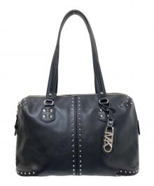 MICHAEL KORS（マイケル・コース）の古着「スタッズレザーハンドバッグ」｜ブラック