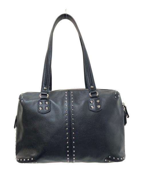 MICHAEL KORS（マイケル・コース）MICHAEL KORS (マイケルコース) スタッズレザーハンドバッグ ブラック サイズ:下記参照の古着・服飾アイテム