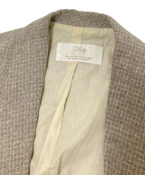Plage（プラージュ）Plage (プラージュ) シルクリネンボタンレスジャケット ベージュ サイズ:36の古着・服飾アイテム