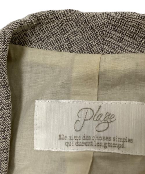 Plage（プラージュ）Plage (プラージュ) シルクリネンボタンレスジャケット ベージュ サイズ:36の古着・服飾アイテム