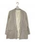 Plage（プラージュ）の古着「シルクリネンボタンレスジャケット」｜ベージュ