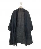 mizuiro-indミズイロインド）の古着「リネンカーディガン」｜ブラック