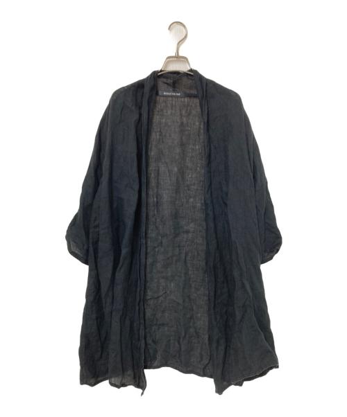 mizuiro-ind（ミズイロインド）mizuiro-ind (ミズイロインド) リネンカーディガン ブラック サイズ:下記参照の古着・服飾アイテム