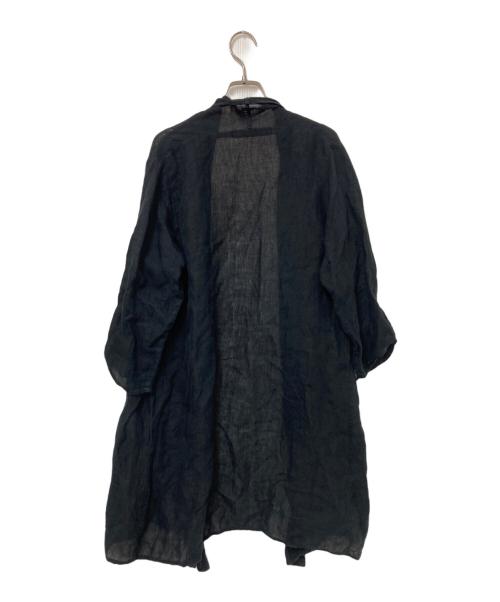 mizuiro-ind（ミズイロインド）mizuiro-ind (ミズイロインド) リネンカーディガン ブラック サイズ:下記参照の古着・服飾アイテム