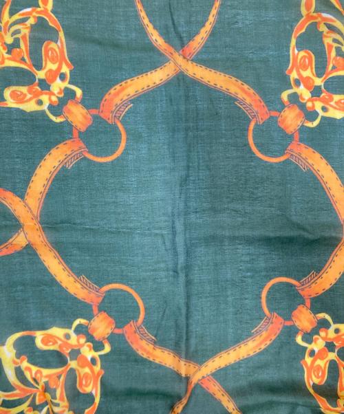 manipuri（マニプリ）manipuri (マニプリ) ウールシルクスカーフ オレンジ×パープル サイズ:下記参照の古着・服飾アイテム