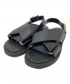 PADRONEパドローネ）の古着「ベルトサンダル」｜ブラック