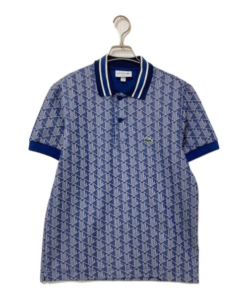 LACOSTE（ラコステ）LACOSTE (ラコステ) モノグラムジャカードポロシャツ ネイビー×ホワイト サイズ:US:Sの古着・服飾アイテム