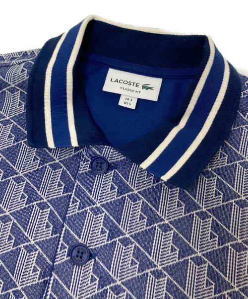 LACOSTE（ラコステ）LACOSTE (ラコステ) モノグラムジャカードポロシャツ ネイビー×ホワイト サイズ:US:Sの古着・服飾アイテム