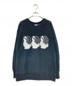 Champion×DISNEYチャンピオン×ディズニー）の古着「クルーネックスウェット」｜ブラック×ホワイト