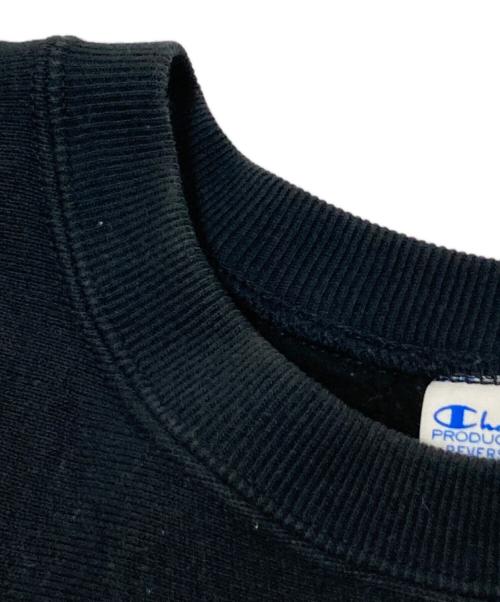 Champion（チャンピオン）Champion (チャンピオン) DISNEY (ディズニー) クルーネックスウェット ブラック×ホワイト サイズ:Lの古着・服飾アイテム