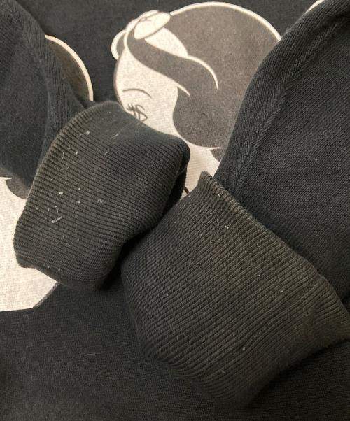 Champion（チャンピオン）Champion (チャンピオン) DISNEY (ディズニー) クルーネックスウェット ブラック×ホワイト サイズ:Lの古着・服飾アイテム