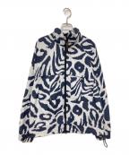 adidas by stella McCartneyアディダス バイ ステラマッカートニー）の古着「ウーブンプリント トラックトップ」｜ホワイト×ネイビー