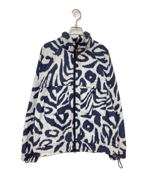 adidas by stella McCartney（アディダス バイ ステラマッカートニー）adidas by stella McCartney (アディダス バイ ステラマッカートニー) ウーブンプリント トラックトップ ホワイト×ネイビー サイズ:Mの古着・服飾アイテム