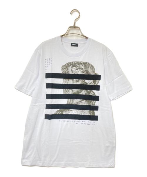 DIESEL（ディーゼル）DIESEL (ディーゼル) プリントTシャツ ホワイト サイズ:Mの古着・服飾アイテム