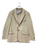 GUCCIグッチ）の古着「パイピングテーラードジャケット」｜ベージュ