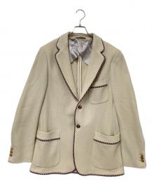 GUCCI（グッチ）の古着「パイピングテーラードジャケット」｜ベージュ