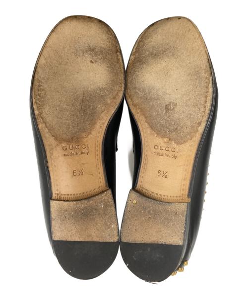 GUCCI（グッチ）GUCCI (グッチ) スパイクビットローファー ブラック サイズ:6 1/2の古着・服飾アイテム