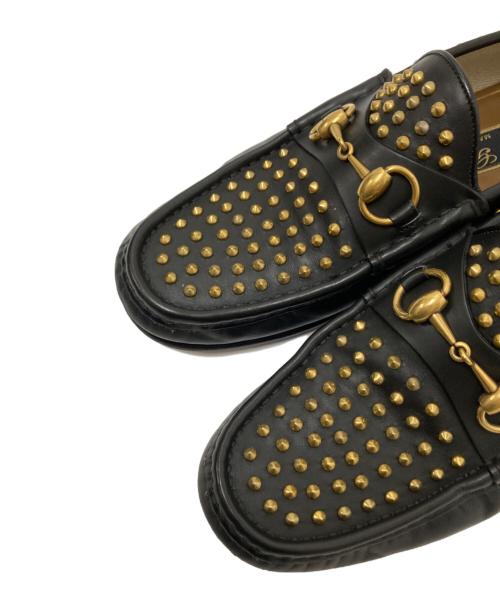 GUCCI（グッチ）GUCCI (グッチ) スパイクビットローファー ブラック サイズ:6 1/2の古着・服飾アイテム