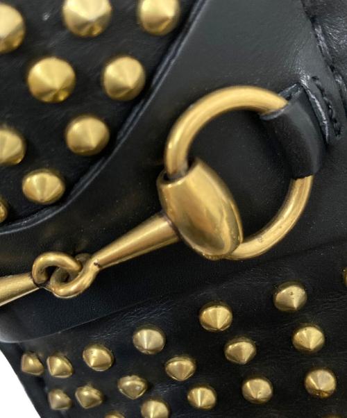 GUCCI（グッチ）GUCCI (グッチ) スパイクビットローファー ブラック サイズ:6 1/2の古着・服飾アイテム